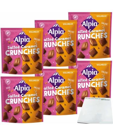 usy Alpia Salted Caramel Crunches Set of 6 bags of 140 g + block usy