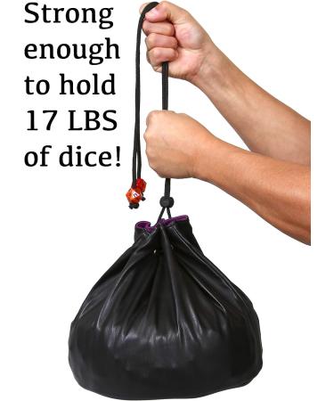 Forged Dice Co. Endless Hoard Dice Bag - Holds 1,000+ Polyhedral Dice - Dice Storage Pouch with Pockets - Black/Blue - Buy Online on GoSupps.com