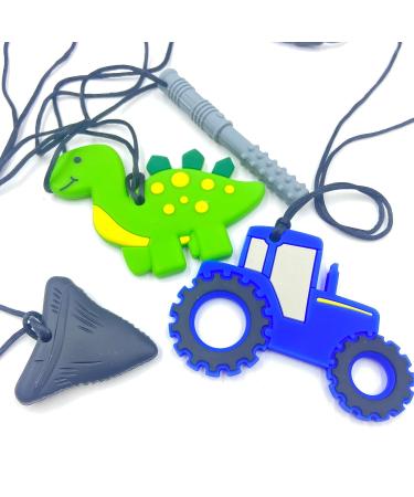 Buy WTPIN Silicone Chew Necklace for Kids - 4 Pack Sensory Bei ring for Ages 1-12 | Safe Baby Chew Jewelry - Buy Online on GoSupps.com