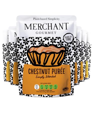 Merchant Gourmet Chestnut Puree - Pack of 6 (6 x 200 g) Ready-to-use bag of chestnut puree