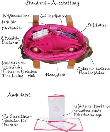 Pink Lining Yummy Mummy Baby Changing Bag - Parrot Cream | Stylish and Functional Nappy Bag - Buy Online on GoSupps.com