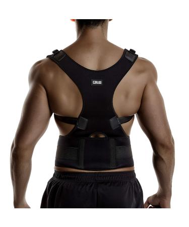 Back Brace Posture Corrector Spinal Support for Women and Men Lumbar Shoulder Posture Correction for Upper and Lower Back Support Adjustable Neoprene Belt Strap for Relief Back Pain (XL) XL (Pack of 1)