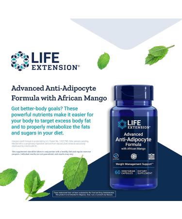 Life Extension Advanced Anti-Adipocyte - 60 Vegetarian Capsules for Weight Management - Buy Online on GoSupps.com