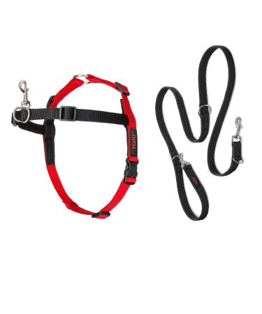 Halti Front Control Harness and Training Lead Combination Pack Stop Dog Pulling on Walks Includes Medium Front Control Harness and Double Ended Lead Black Model: 14326W Medium Harness
