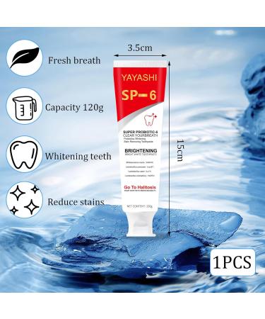 1 Piece Sp-6 Fresh Breath Toothpaste Sp-6 Probiotic Toothpaste Bring 1 Toothbrush Deep Cleaning Stain Remover Fresh - Buy Online on GoSupps.com