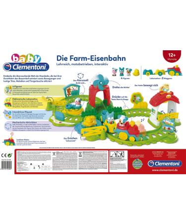 Clementoni 59200 Farm Railway Motorized Locomotive & Animal Toys for Ages 12 Months+ | Colorful Sound Effects & Melodies - Buy Online on GoSupps.com