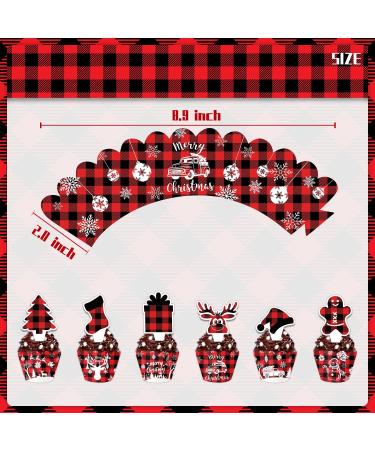 Norinoya 12Set Christmas Cupcake Toppers and Wrappers Merry Christmas Cake Topper for Christmas Eve Party Decorations Party Supplies Christmas-12 - Buy Online on GoSupps.com