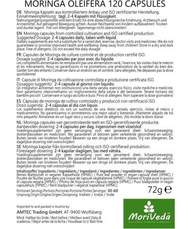 MORIVEDA Well-Being Package: Triphala Tablets Moringa & Ashwagandha Capsules Vegan Vitamins Minerals & Antioxidants for Optimal Health - Buy Online on GoSupps.com