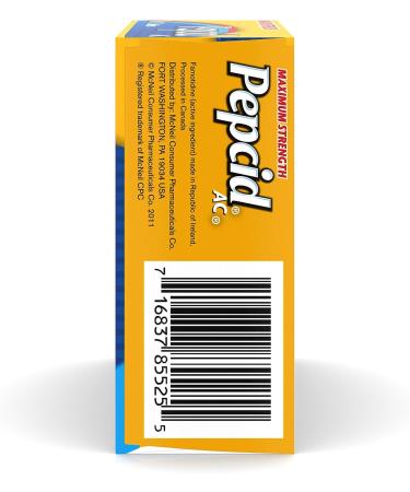 Pepcid AC Maximum Strength 20mg Famotidine for All-Day Heartburn Relief - 25 ct - Buy Online on GoSupps.com
