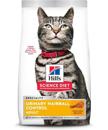 Hill's Science Diet Adult 11+ Chicken Recipe Dry Cat Food 7 lb Bag & Dry Cat Food Adult Urinary & Hairball Control Chicken Recipe 15.5 Lb Bag - Buy Online on GoSupps.com