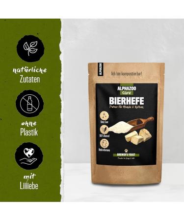 Alphazoo Beer Yeast Powder 250g for Dogs & Cats - Natural Fur Care with Vitamin B & Biotin for Shiny Strong Fur & Healthy Skin - Buy Online on GoSupps.com