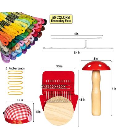 Speedweve Wooden Darning Mini Loom Machine Kit - Complete Darning Tool Set with Mushroom Egg for Mending - Includes Instructions - DIY by AMZ Elite - Buy Online on GoSupps.com