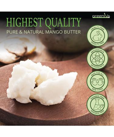 GreenIVe 100% Pure Mango Butter - Fresh Sourced & All Natural (1lb Crumble) | Exclusively on Amazon - Buy Online on GoSupps.com