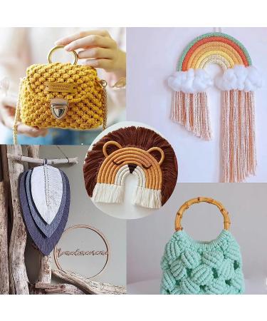 3mm Natural White Macrame Cotton Cord - 109 Yards | 45 Color Options - 4 Ply Twisted Macrame Yarn - Perfect Macrame Supplies for DIY Crafts - Buy Online on GoSupps.com
