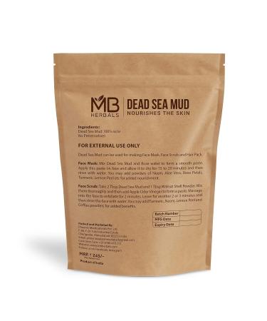 MB Herbals Dead Sea Mud - Nourishing & Exfoliating Clay Powder (3.5 oz / 100g) for Soft Detoxified Skin - International Shipping Available - Buy Online on GoSupps.com