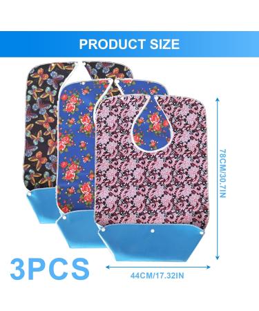 Niziriooo Adult Bibs - 3 Pack | Stylish & Waterproof | Perfect for Dining & Care - Buy Online on GoSupps.com