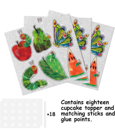 S-Cp-0040 Ice Cream Fruit Dessert Cupcake Topper Colorful Glitter Happy Birthday Sensory Pop Game Theme Decor Supplies Baby Shower Boys Girls Birthday Party Decorations - Buy Online on GoSupps.com