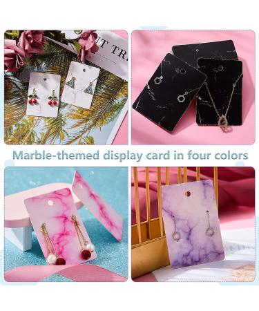 Earring Cards Set | Marble Design Jewelry Display Holders | 800 Pieces with Bags & Backs for DIY Jewelry - Buy Online on GoSupps.com