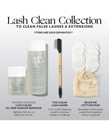 Velour Lash Clean - Oil-Free Liquid Makeup Remover for Eyes & False Lashes - Gentle & Vegan (50ml) - Buy Online on GoSupps.com