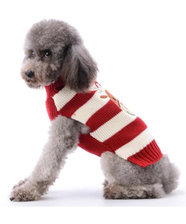 Buy Hrttsy Christmas Dog Sweater | Cozy Winter Pullover for Small to Large Dogs | Red & White Moose Design - Buy Online on GoSupps.com