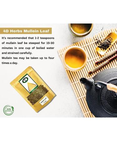 Organic Mullein Leaf Tea: Respiratory Support & Lung Cleanse - 1oz - Buy Online on GoSupps.com