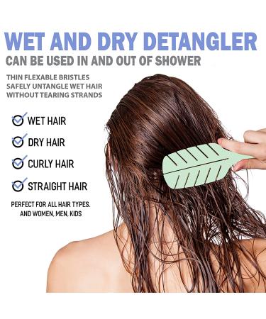 Fiora Naturals Detangler Brush - Gentle Detangling for Curly, Straight, Black Hair - Eco-Friendly - Suitable for Men, Women, Kids - Dry and Wet Hair - Buy Online on GoSupps.com