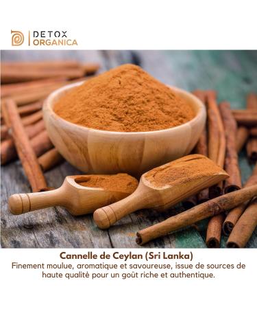 Detox Organica Cannelle de Ceylan 250g ( 100% Pure et Naturelle - Qualit Sup rieure ) Cannelle en poudre du Sri Lanka en Sachet Fra cheur Sous Vide Vegan Sans additif (250) - Buy Online on GoSupps.com