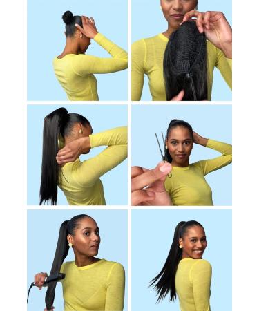 CAISHA 22 Hairpiece Ponytail Extension | Heat-Resistant Synthetic Fiber | Straight Red Brown Blond Mix #33H27 | PH511 - Buy Online on GoSupps.com
