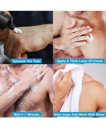 Hair Removal Cream Charmonic Intimate/Private Area Hair Remover for Men Fast & Painless Hair Removal for Underarm Chest Back Legs and Arms Depilatory Cream for Unwanted Coarse Body Hair (Black 2 pcs) - Buy Online on GoSupps.com