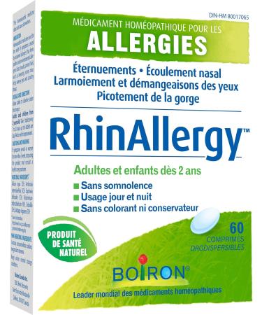 Boiron RhinAllergy for Relief from Allergy Symptoms of Sneezing Runny Nose and Itchy Eyes or Throat- 60 Tablets - Buy Online on GoSupps.com