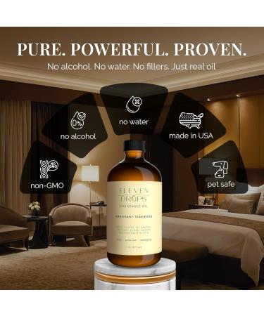 Eleven Drops Mahogany Teakwood Diffuser Oil Premium Fragrance Oil for Cold Air Diffusers Home Office DIY Candles Rich Woody Aroma Long Lasting Pet Friendly Made in USA 16 Fl.Oz Glass Bottle - Buy Online on GoSupps.com