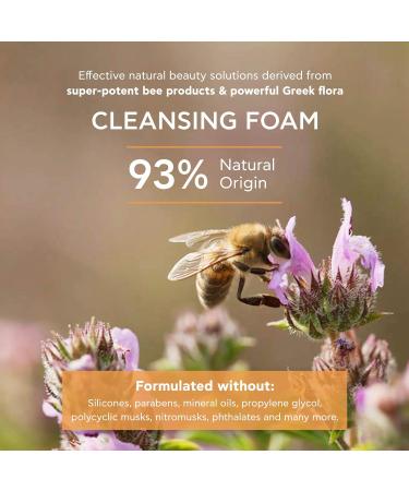 APIVITA Lavender Olive & Propolis Cleansing Foam 6.76 fl.oz. | Natural Face & Eye Cleanser | Hydrating & Nourishing Formula - Buy Online on GoSupps.com