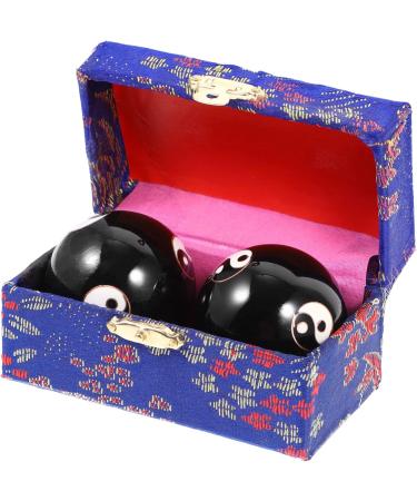 Solustrie 10pcs Chinese Baoding Balls - Magnetic Massage Globe Set in Cloisonn Box | Hand Yoga & Stress Relief - Buy Online on GoSupps.com