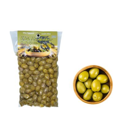 Greek Green Olives 1kg Vacuum-Sealed | Traditional Chalkidiki Variety |Key in The Mediterranean Diet | Loaded with Important Nutrients and Antioxidants| No Preservatives
