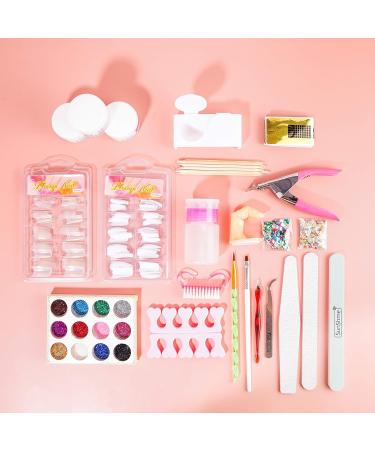 Nail Art Set Professional Acrylic Glitter Powder Liquid Brush Rhinestone Clipper Manicure Nail Art Kit DIY Nail Art Accessories Tool - Buy Online on GoSupps.com