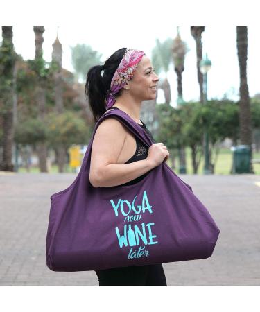 Wild Essentials Yoga Bag - Large Mat Carrier for Most Mats, Rugged 10oz Recycled Canvas, Shoulder Strap & Pocket - Exercise Tote for Yoga Enthusiasts - Buy Online on GoSupps.com