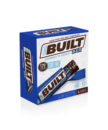 Built Bar Cookies 'N Cream 4/box