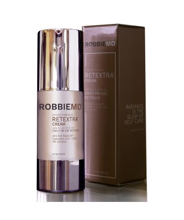 Retextra Daily Use Retinoid Safe for Sensitive Skin Moisturize Hydrate with Hyaluronic Acid Hastens New Cell Growth Smooth Fine Line and Wrinkles (1 oz/30 ml)