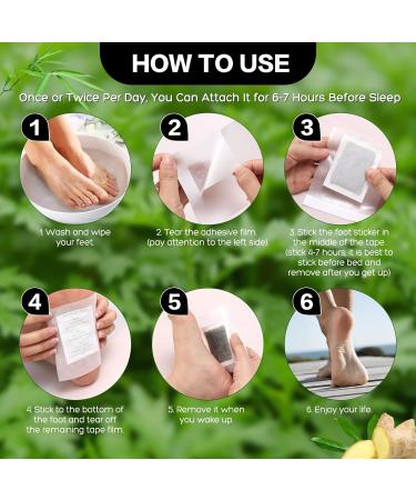 100 Foot Pads Natural Bamboo Vinegar Gingerr | Deep Cleansing Foot Paches for Stress Relief for Stress Relief Better Rest Feet Health Patches Relaxing Muscles christmas gifts for women 100 PACK FOOT PAD KIT - Buy Online on GoSupps.com