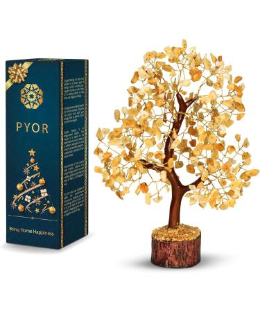 PYOR Aventurine Yellow Feng Shui Money Tree Crystals - Good Luck Energy Gemstones for Spiritual Decor - Buy Online on GoSupps.com