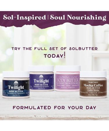 PURPLE CANYON SolButter 2 oz Twilight Night Cream | Magnesium and Melatonin Whipped Body Butter | Lavender Chamomile Body Lotion for Women Twilight: Lavender and Chamomile 2 Ounce (Pack of 1) - Buy Online on GoSupps.com