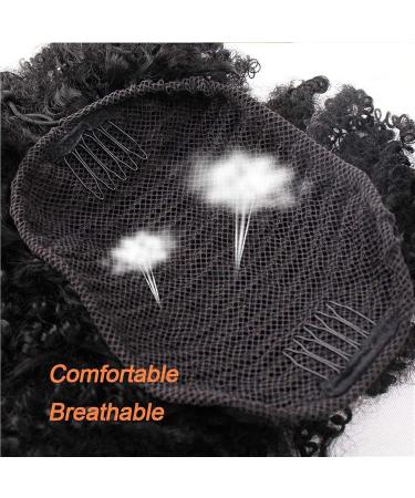 Hair Chignon 8-30 Inch Afro Shaggy Drawstring Ponytail Hair Extensions Curly Clip-on Brazilian Real Hair for Black Women Ponytail Messy Bun Hair Piece (Size : 24 inch) - Buy Online on GoSupps.com