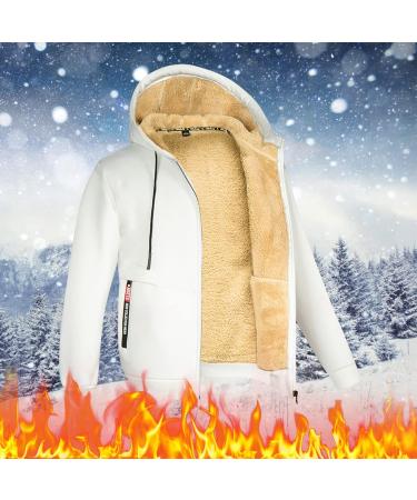 Hanxiulin Oversized Plush Hoodie Jacket for Men - Winter Coat in Multiple Colors | Fluffy Trench & Fall Jacket | XXL Available - Buy Online on GoSupps.com