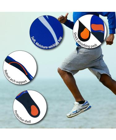 FootActive Sports Insoles M - 7/8.5 UK Blue | Comfort and Support for Active Lifestyles - Buy Online on GoSupps.com