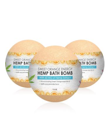 Bath Bomb Sweet Orange Energy (Pack of 3)