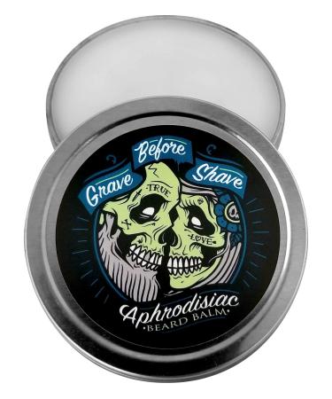 GRAVE BEFORE SHAVE Leather/Cedar wood scent Beard Balm (2 oz. Tin) 2 Ounce (Pack of 1)