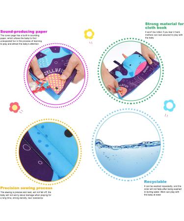 SOSPIRO Ocean Baby Cloth Book for Toddlers - Soft, Safe & Nontoxic 3D Animal Tails - Early Learning & Perfect Gift for Babies 0-3 Years - Buy Online on GoSupps.com