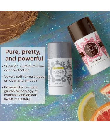 Lavanila Aluminum Free Natural Deodorant for Girls Vanilla Grapefruit + Sport Luxe (2oz Each) - The Healthy Deodorant - Solid Stick Vegan - Buy Online on GoSupps.com