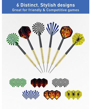 CIKKUE Steel Tip Darts 18 Pack - Premium Professional Metal Dart Set with Extra Flights & Tools - Ideal Men's Gift - Buy Online on GoSupps.com