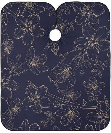 Shop Waterproof Barber Cape - Blue Flower & Cheetah Haircut Bib for Men & Women | Unisex Hair Cutting Cape - Buy Online on GoSupps.com